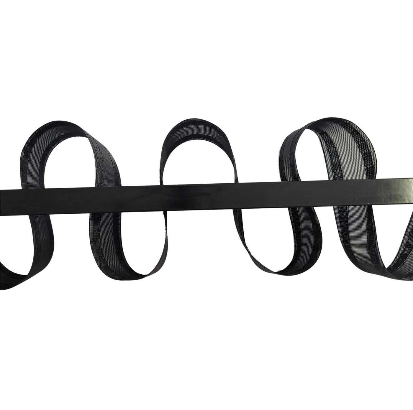 S-Fold Curtain Tape – Wave Header Tape for Ripple Curtains (Black)