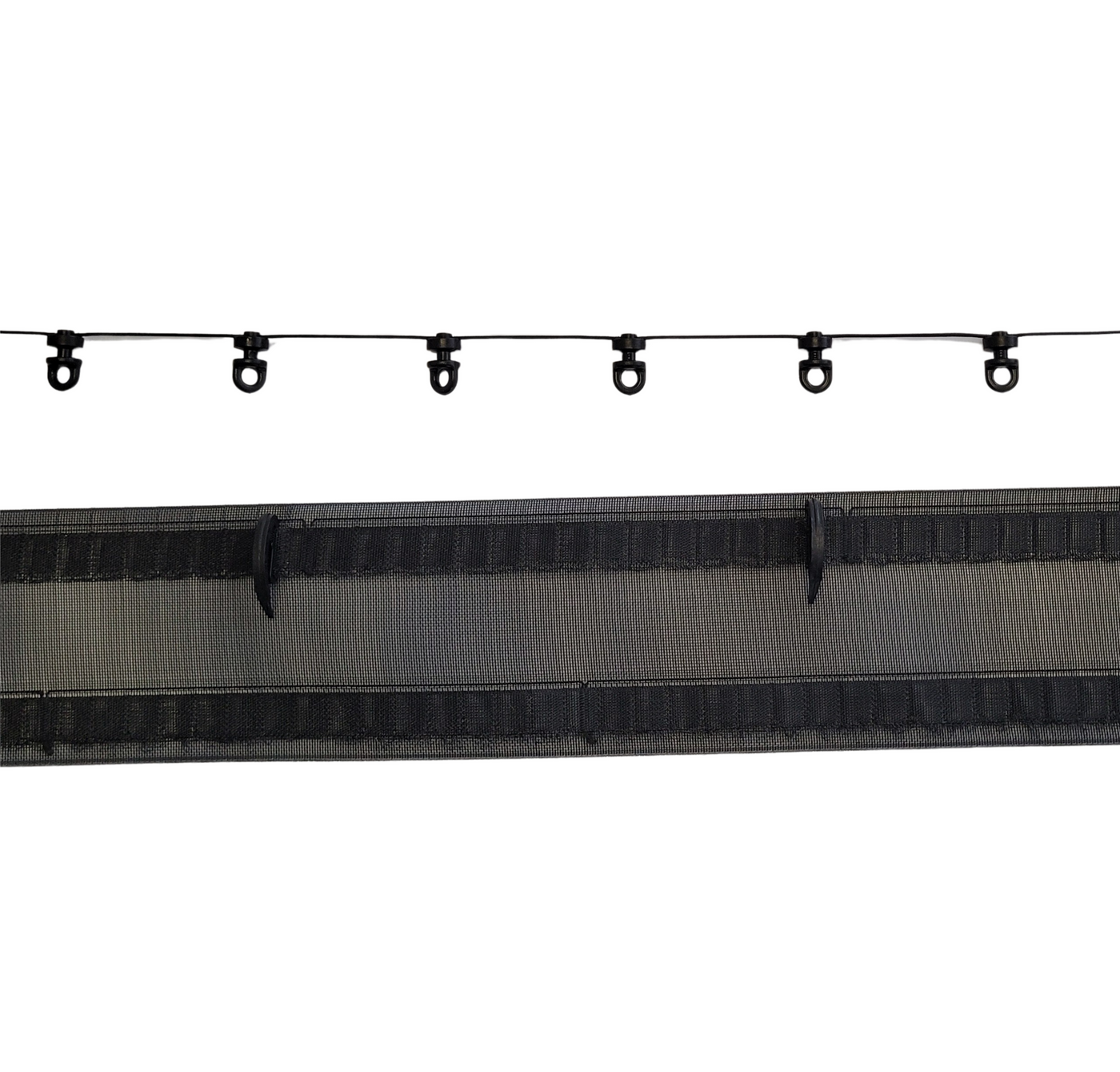 S-Fold Curtain Tape – Wave Header Tape for Ripple Curtains (Black)