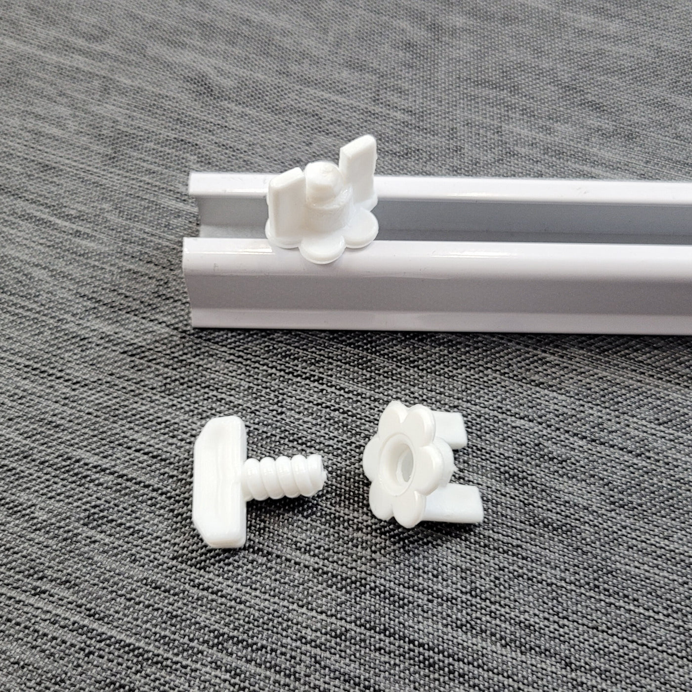 Curtain Track Stop – Adjustable & Reusable Curtain Rail Clip (White) | Fits multiple Wave/ Riplefold Tracks
