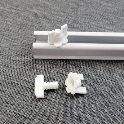 Curtain Track Stop – Adjustable & Reusable Curtain Rail Clip (White) | Fits multiple Wave/ Riplefold Tracks