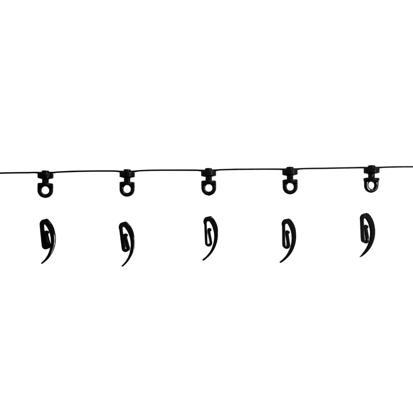 Wave Curtain Hooks – Black Plastic – for Wave/Ripple Fold System